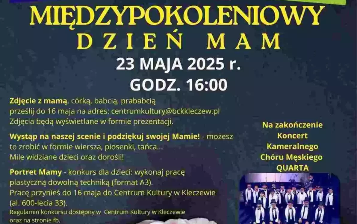 zdjęcie przedstawia palakat zapowiadający Międzypokoleniowy Dzień Mam