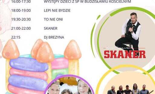 Zdjęc ie przedstawia zapowiedź pikniku w Budzisławiu Kościelnym - 15 sierpnia