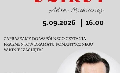 Zdjecie przedstawai plakat informujący o narodowym Czytaniu, które odbędzie się 5 września